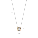 Tricolor Triple Circle Zirkonia Ketting