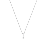 Zirkonia Bar Ketting Zilver
