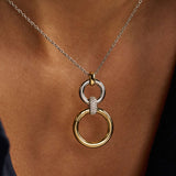 Open Modern Pavé Cirkel Ketting