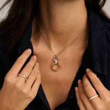 Open Modern Pavé Cirkel Ketting
