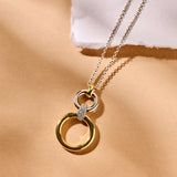 Open Modern Pavé Cirkel Ketting
