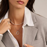 Parel Zirkonia Cirkel Ketting