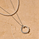 Parel Zirkonia Cirkel Ketting
