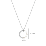 Parel Zirkonia Cirkel Ketting