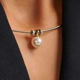 Ronde Zilveren Parel Ketting