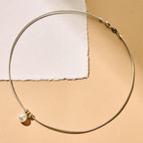 Ronde Zilveren Parel Ketting
