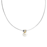 Ronde Zilveren Parel Ketting