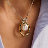 Floating Pearl Cirkel Ketting
