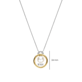 Floating Pearl Cirkel Ketting