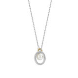 Floating Pearl Zirkonia Cirkel Ketting