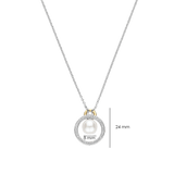 Floating Pearl Zirkonia Cirkel Ketting
