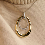 Organic Double Drop Zirkonia Ketting