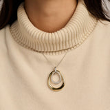 Organic Double Drop Zirkonia Ketting