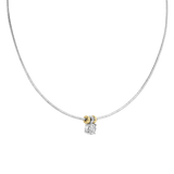 Ronde Zilveren Zirkonia Ketting