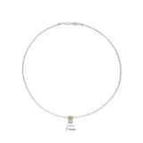 Ronde Zilveren Zirkonia Ketting