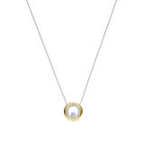 Zirkonia Dubbele Cirkel Ketting