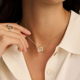 Zirkonia Dubbele Cirkel Ketting