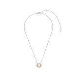 Zirkonia Dubbele Cirkel Ketting