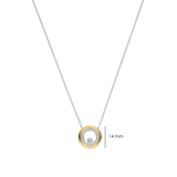 Zirkonia Dubbele Cirkel Ketting