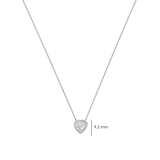 Zilveren Zirkonia Hartjes Ketting