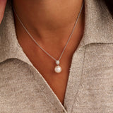 Ronde Zirkonia Parel Ketting