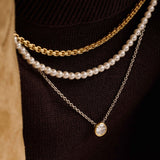 Dunne Parel Ketting