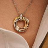 Tricolor Twisted Cirkel Ketting