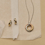 Tricolor Twisted Cirkel Ketting
