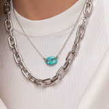 Coffee Bean Turqoise Ketting