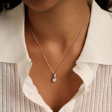 Classic Ronde Zirkonia Ketting met hanger
