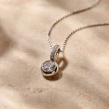 Classic Ronde Zirkonia Ketting met hanger