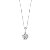 Classic Ronde Zirkonia Ketting met hanger