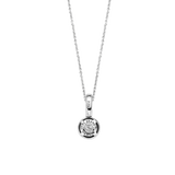 Classic Ronde Zirkonia Ketting met hanger