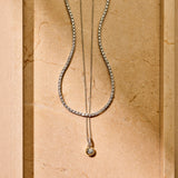 Classic Ronde Zirkonia Ketting met hanger