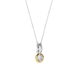 Classic Ronde Zirkonia Ketting met hanger
