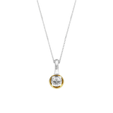 Classic Ronde Zirkonia Ketting met hanger