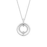 Zirkonia Cirkel Ketting met hanger