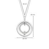 Zirkonia Cirkel Ketting met hanger
