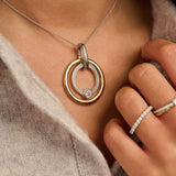 Zirkonia Cirkel Ketting met hanger