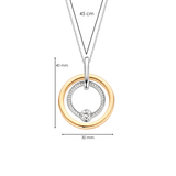 Zirkonia Cirkel Ketting met hanger