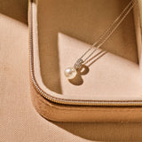 Ketting met Zirkonia Parel hanger 8mm