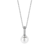 Ketting met Zirkonia Parel hanger 8mm