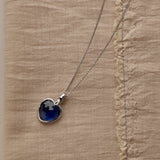 Blauwe Hartjes Ketting met hanger