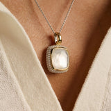 Zirkonia Cushion Parel ketting met hanger