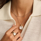 Zirkonia Cushion Parel ketting met hanger