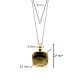 Kaki Cushion Ketting met hanger
