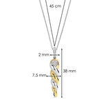Zirkonia Twist Ketting met hanger