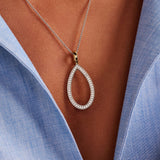 Classic Soft Oval Zirkonia Ketting met hanger