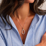 Classic Soft Oval Zirkonia Ketting met hanger