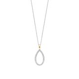 Classic Soft Oval Zirkonia Ketting met hanger